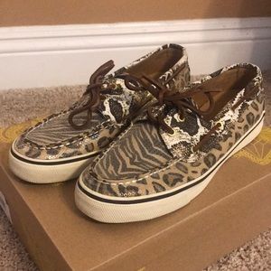 Animal Print Sequined Sperrys